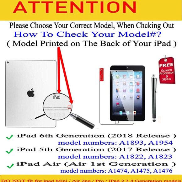 iPad 6th/ 5th Generation Smart Stand Case - Picture 6 of 6